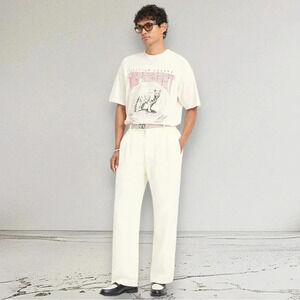 REPRESENT X DUKE + DEXTER RESORT PANT in Ecru Size M